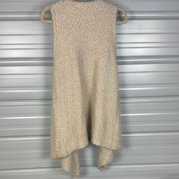 Dreamers Cream Asymmetrical Tank Top Cardigan - Picture 8 of 8
